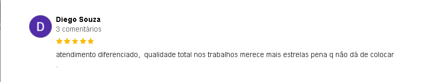 Avaliação 5 estrelas Google – Feijó Barbearia Araranguá